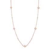 ميني جوري / عُقد اللؤلؤ بلون الروز قولد