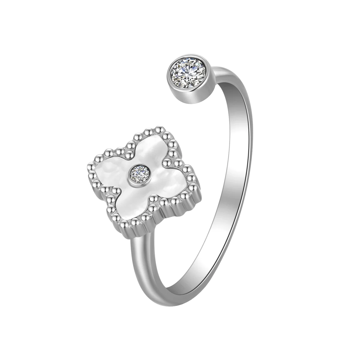 ميني جوري / طقم اللؤلؤ باللون الفضي