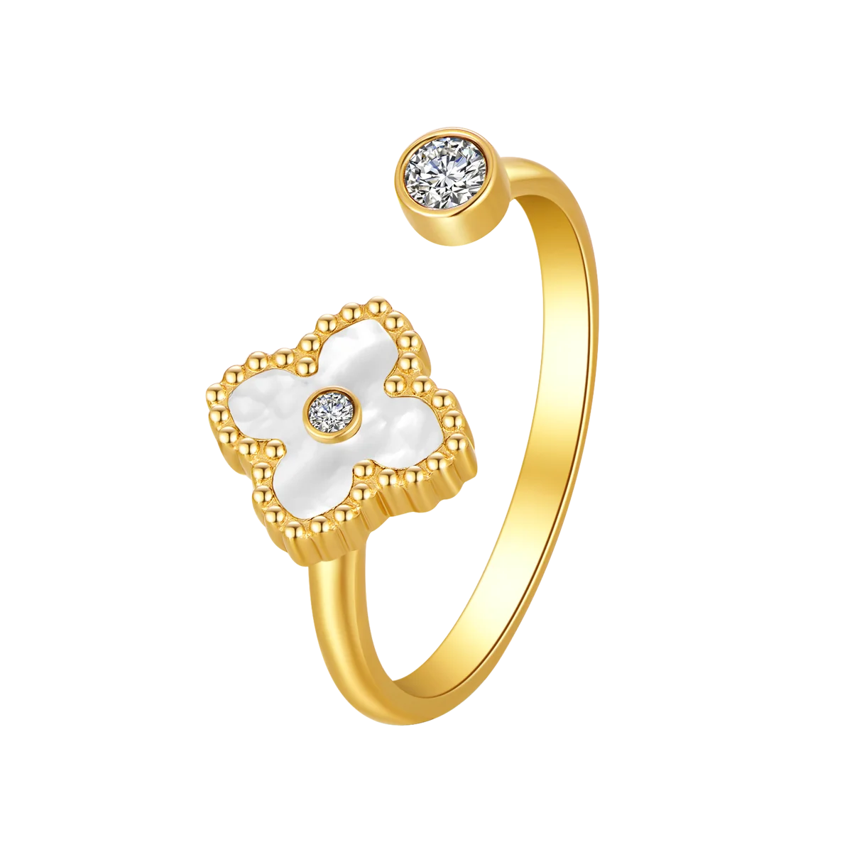 ميني جوري/ خاتم اللؤلؤ باللون الذهبي