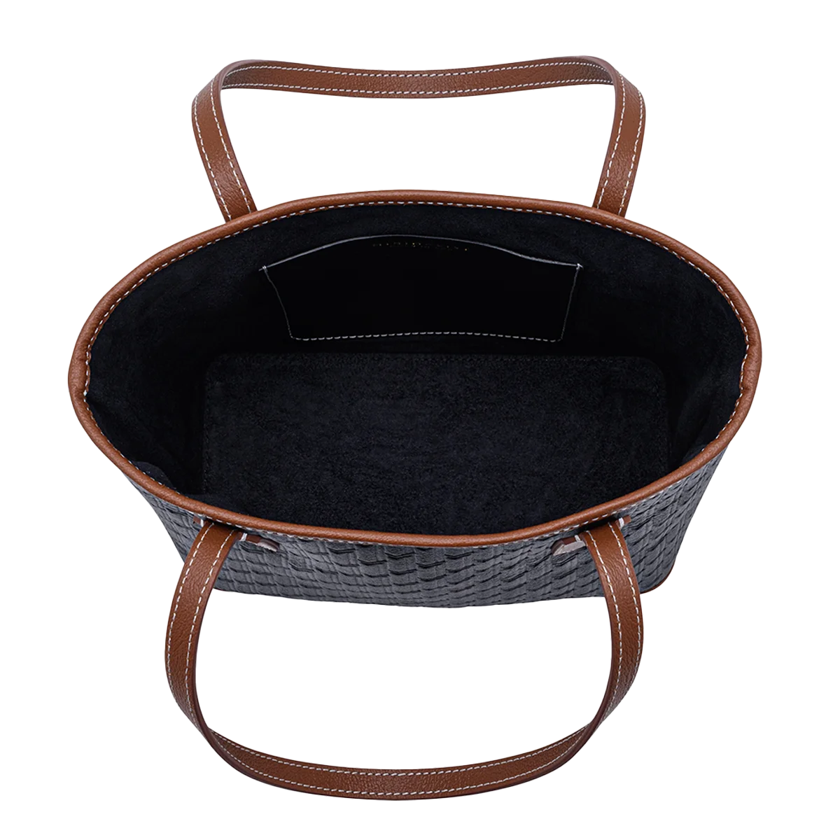 شنطة ميني توت / اسود مع تان