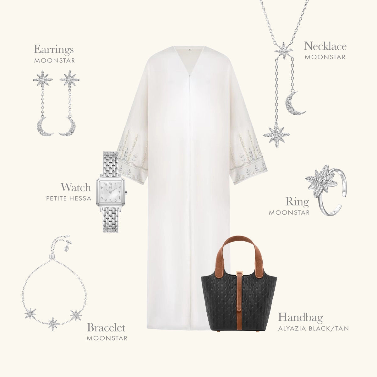 مون ستار / خاتم باللون الفضي