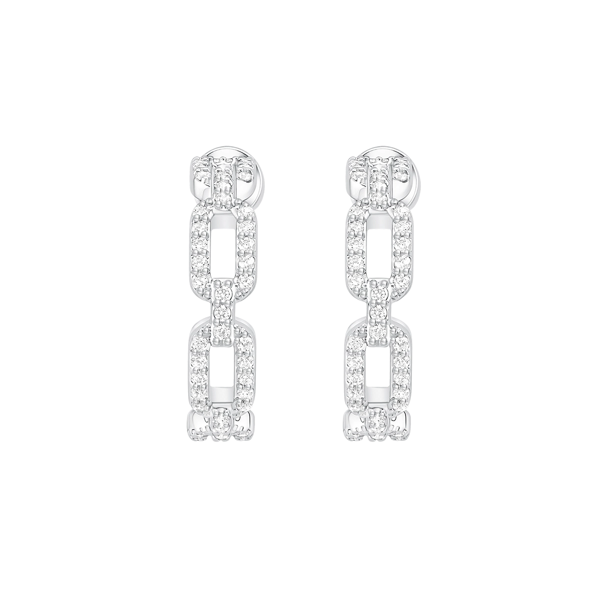 لينكس / أقراط دائرية باللون الفضي