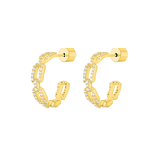 لينكس / أقراط دائرية باللون الذهبي