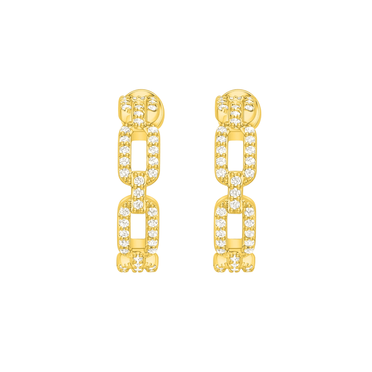 لينكس / أقراط دائرية باللون الذهبي