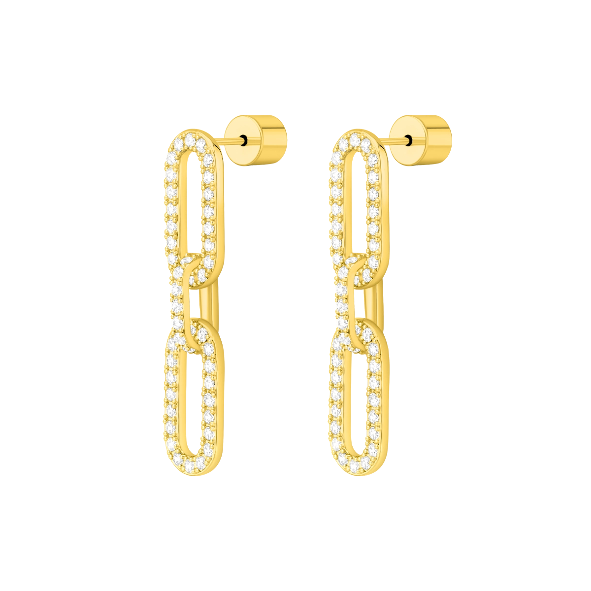 لينكس / أقراط طويلة باللون الذهبي