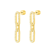 لينكس / أقراط طويلة باللون الذهبي