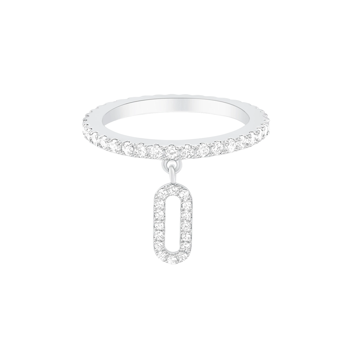 لينكس/ خاتم باللون الفضي بتصميم ثنائي