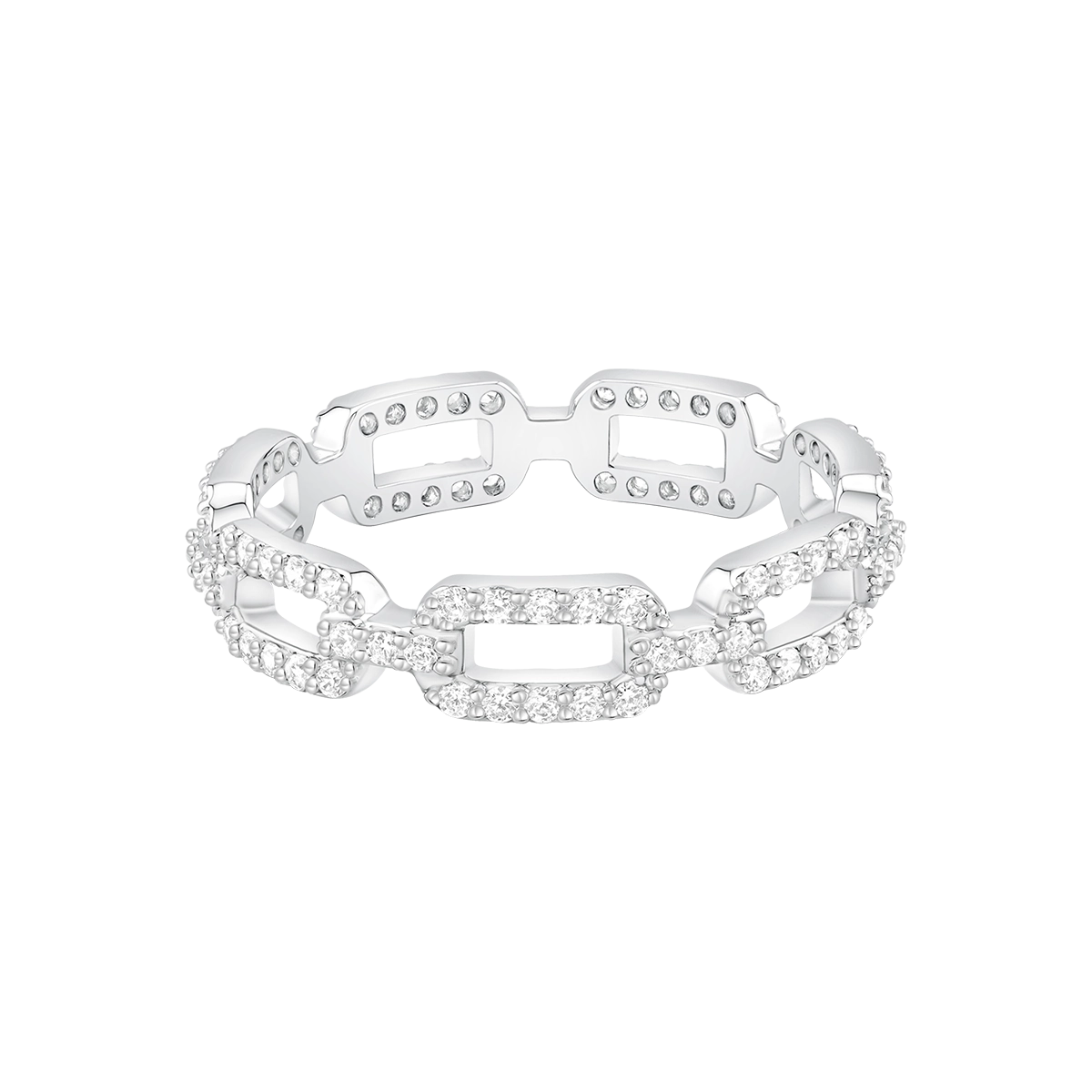 لينكس/ خاتم باللون الفضي بتصميم متعدد