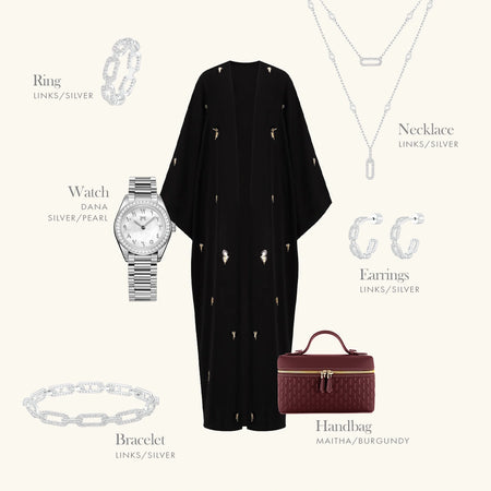 لينكس / أقراط دائرية باللون الفضي