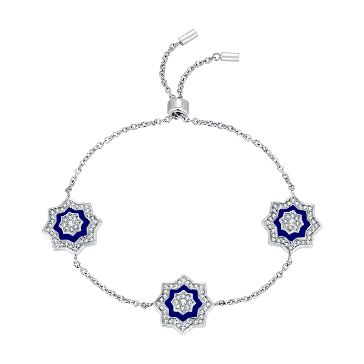 نجم / طقم اللؤلؤ باللون الازرق الفضي