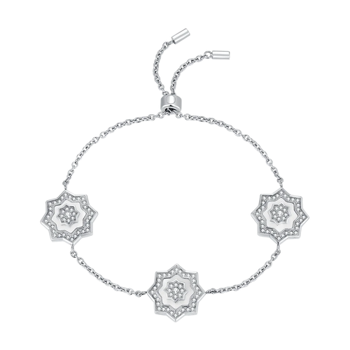 نجم / اسوارة اللؤلؤ باللون الفضي