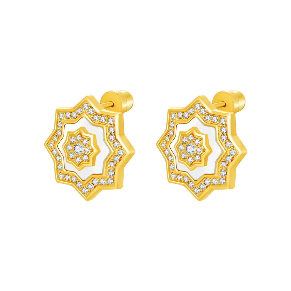 نجم / طقم اللؤلؤ باللون الذهبي