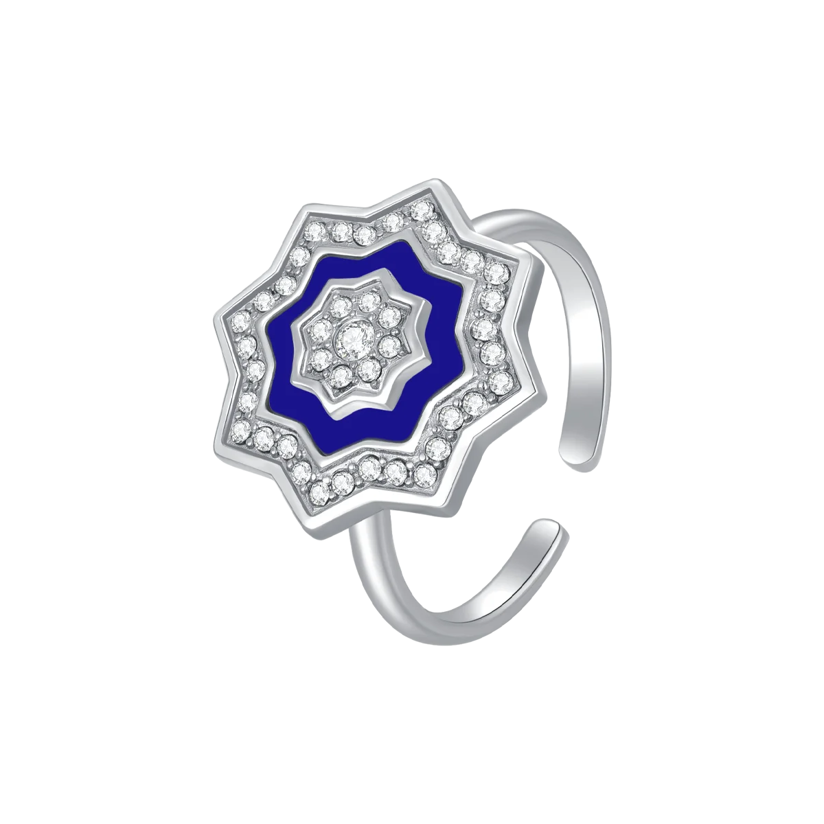 نجم / طقم اللؤلؤ باللون الازرق الفضي