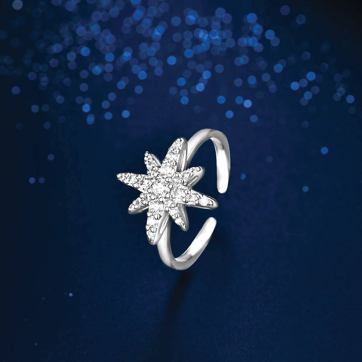 مون ستار / خاتم باللون الفضي