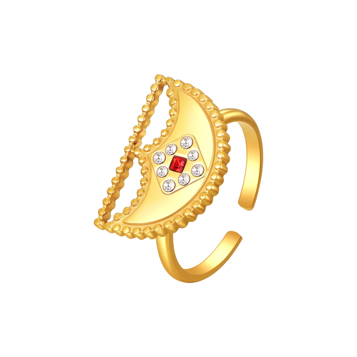 شناف / طقم اللؤلؤ باللون الذهبي