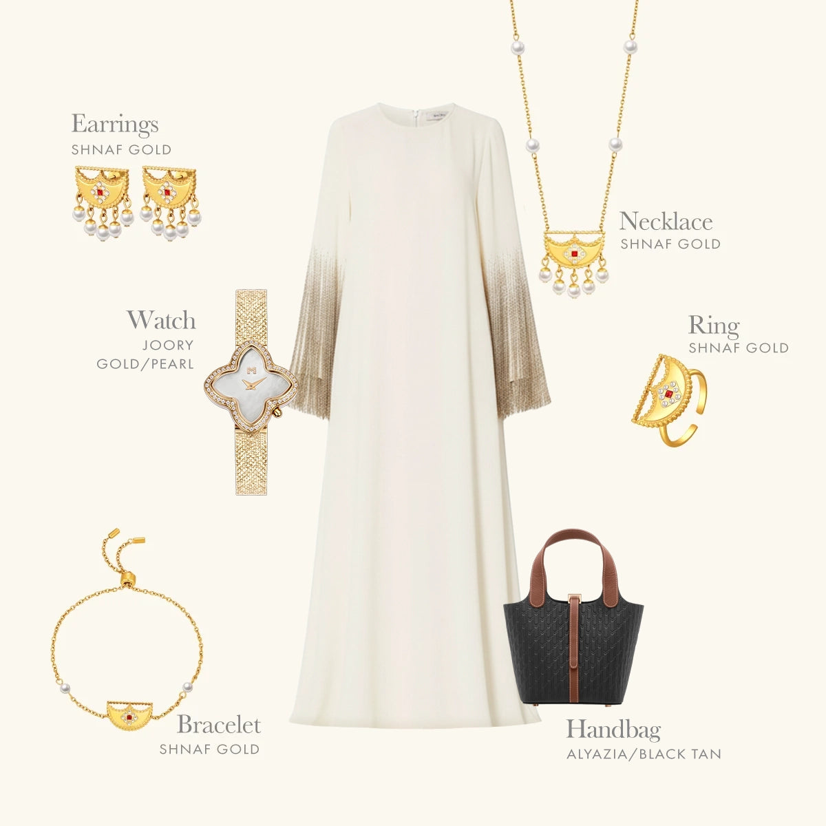 شنطة اليد اليازية / اسود و تان