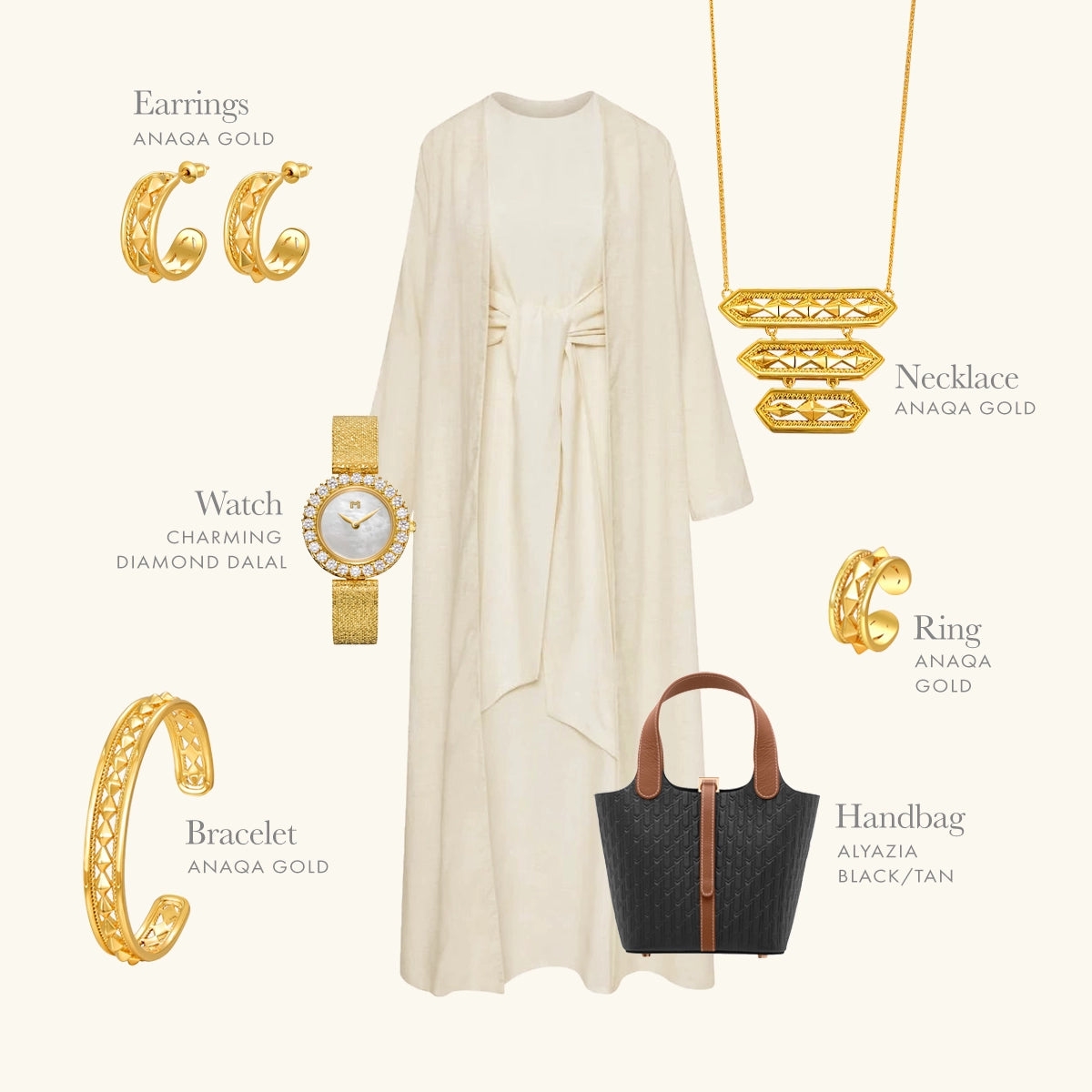 أناقة / طقم ذهبي