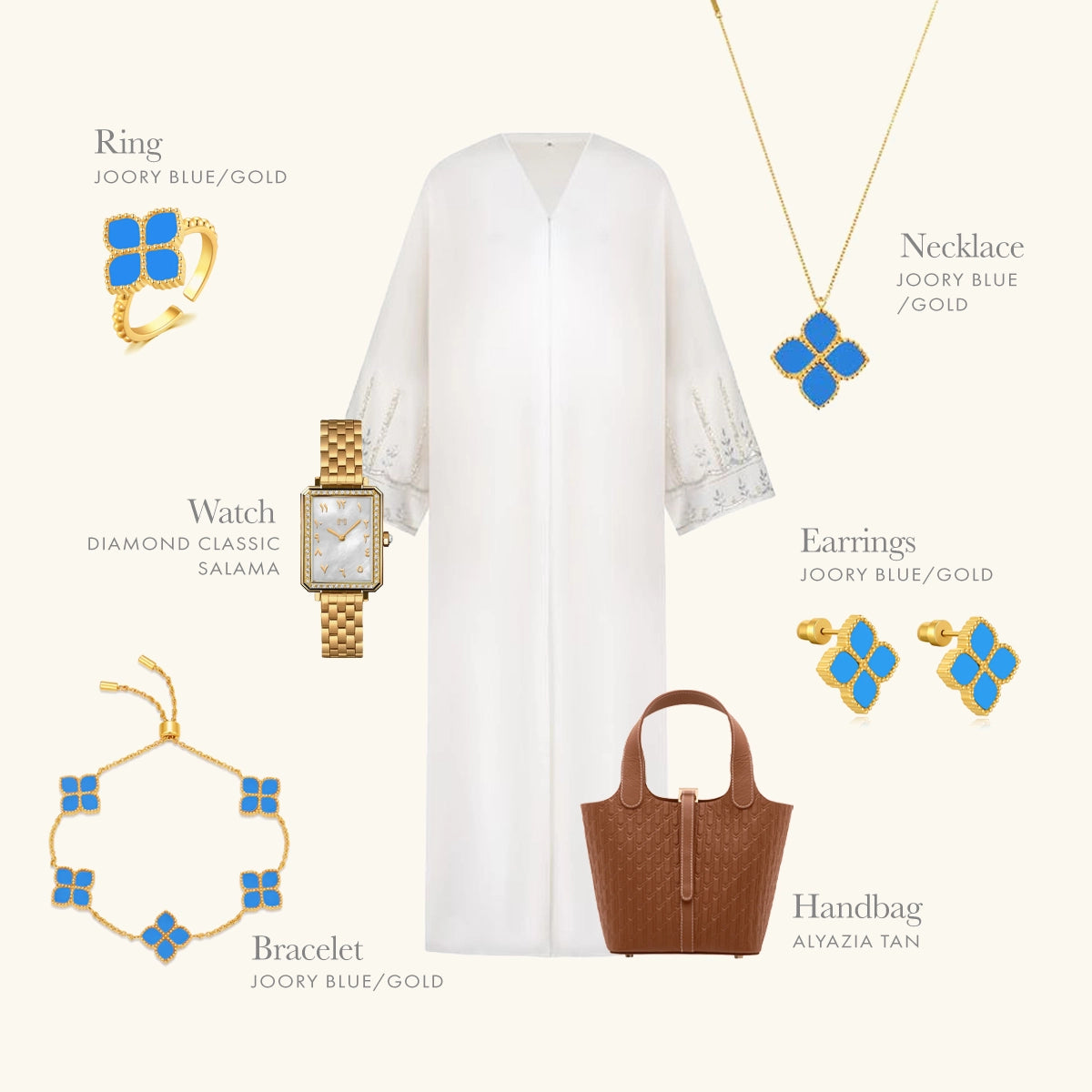 جوري / أقراط العقيق التركوازي باللون الذهبي