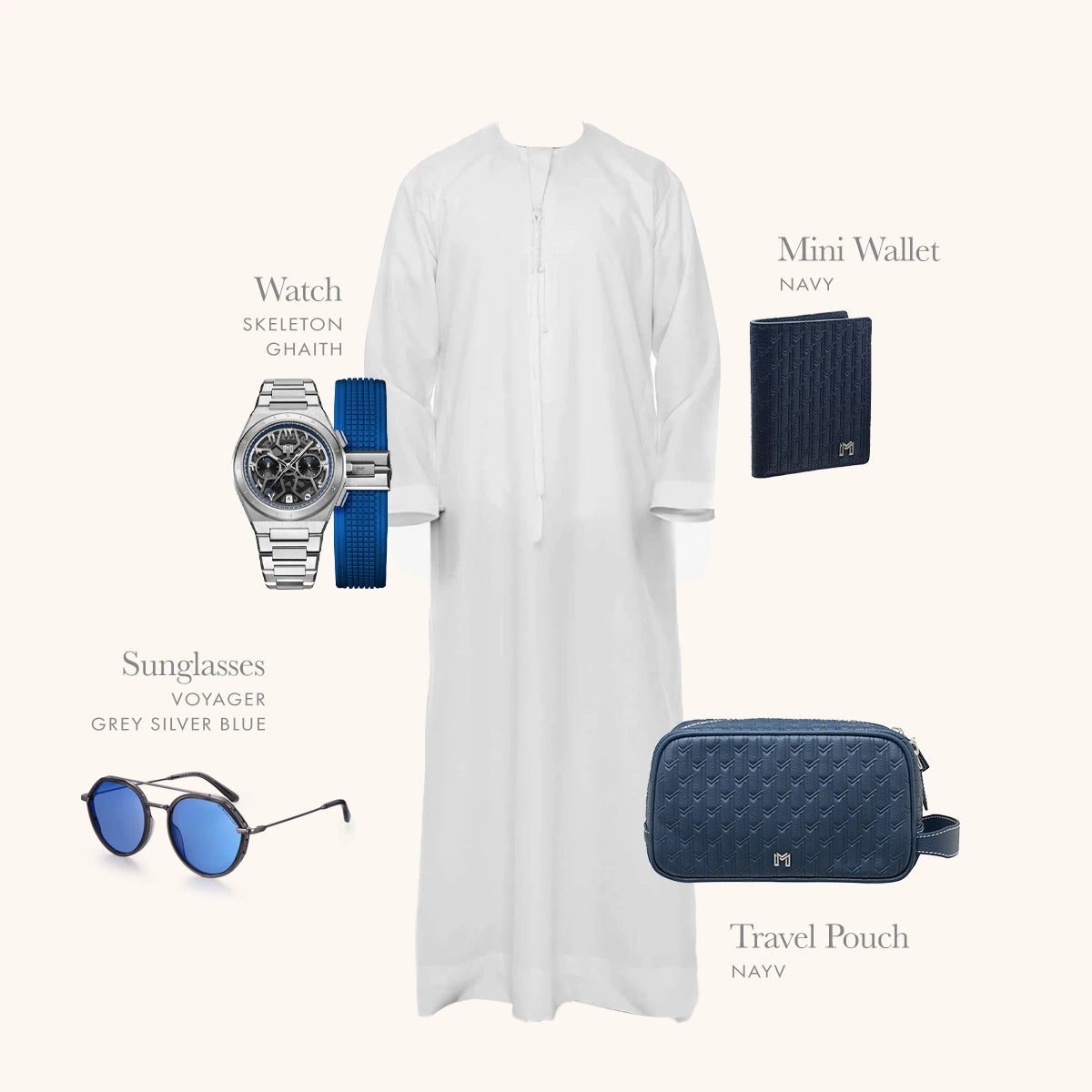 باوتش السفر كحلي / فضي