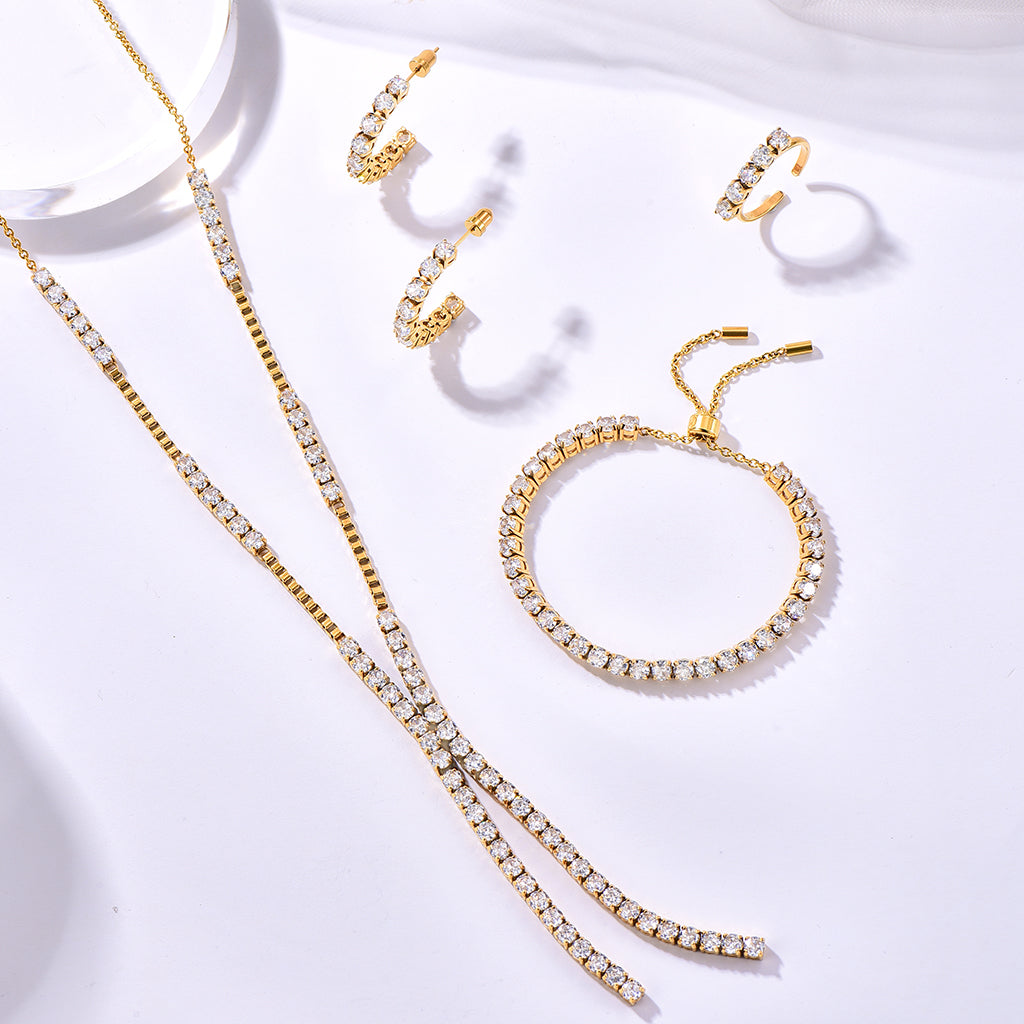 مجموعة هدية دلال /تنس فضي للنساء