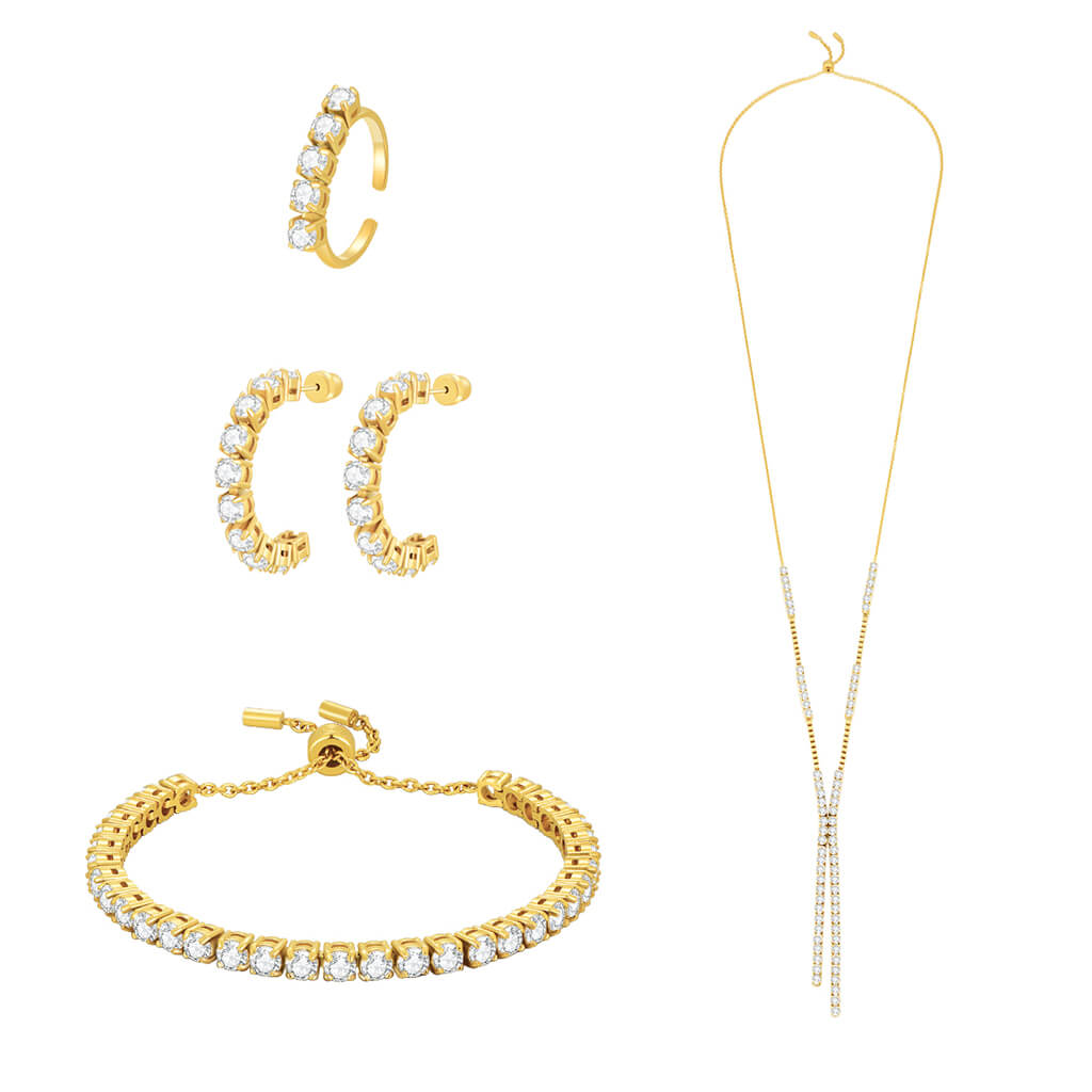 مجموعة هدية دلال /تنس فضي للنساء