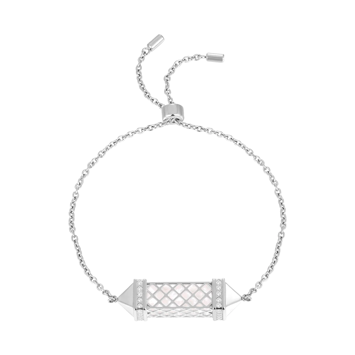 تاسل /طقم اللؤلؤ باللون الفضي