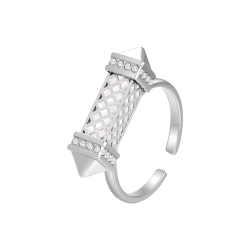 تاسل /خاتم اللؤلؤ باللون الفضي