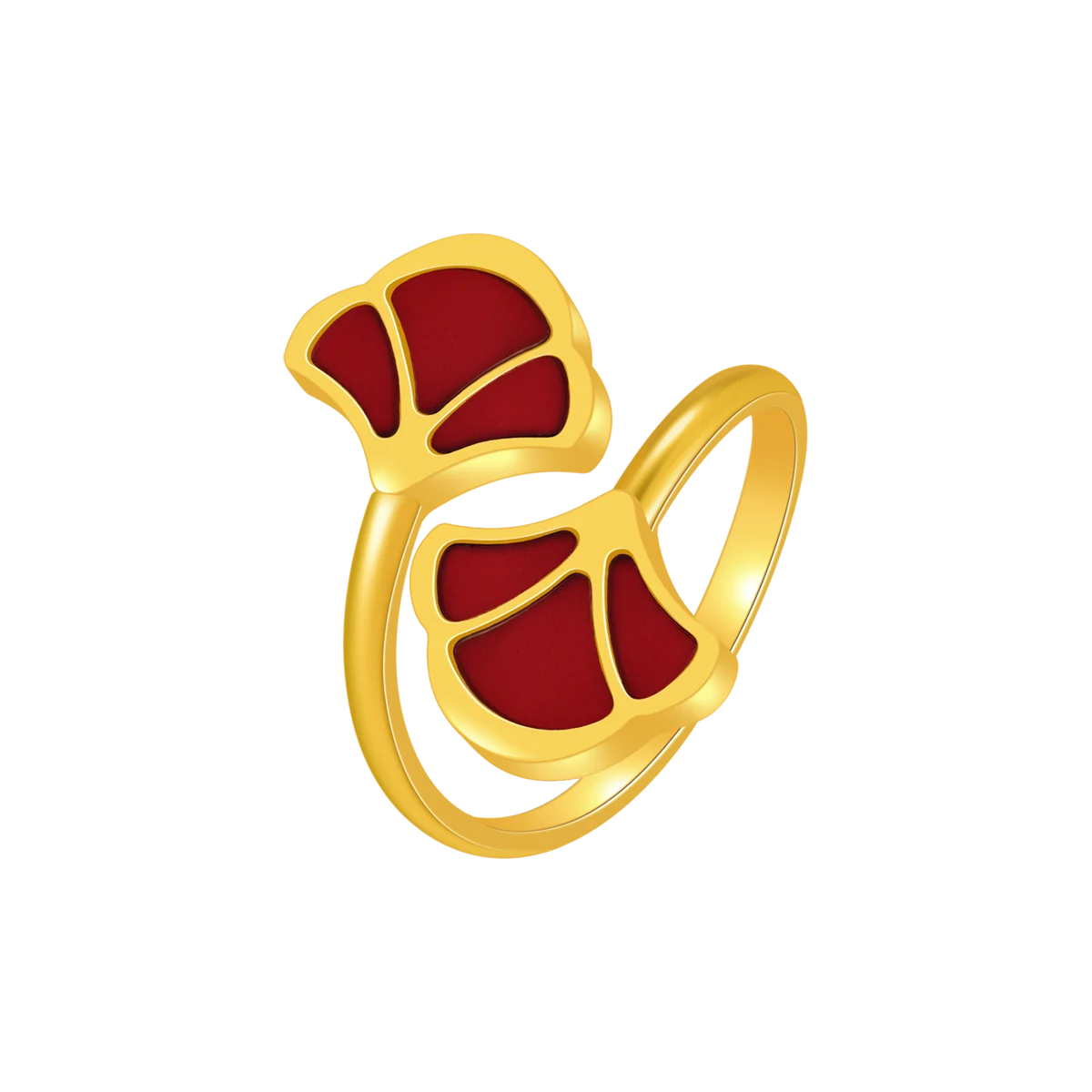 توليب / طقم الحجر الأحمر باللون الذهبي