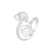 توليب / خاتم اللؤلؤ باللون الفضي