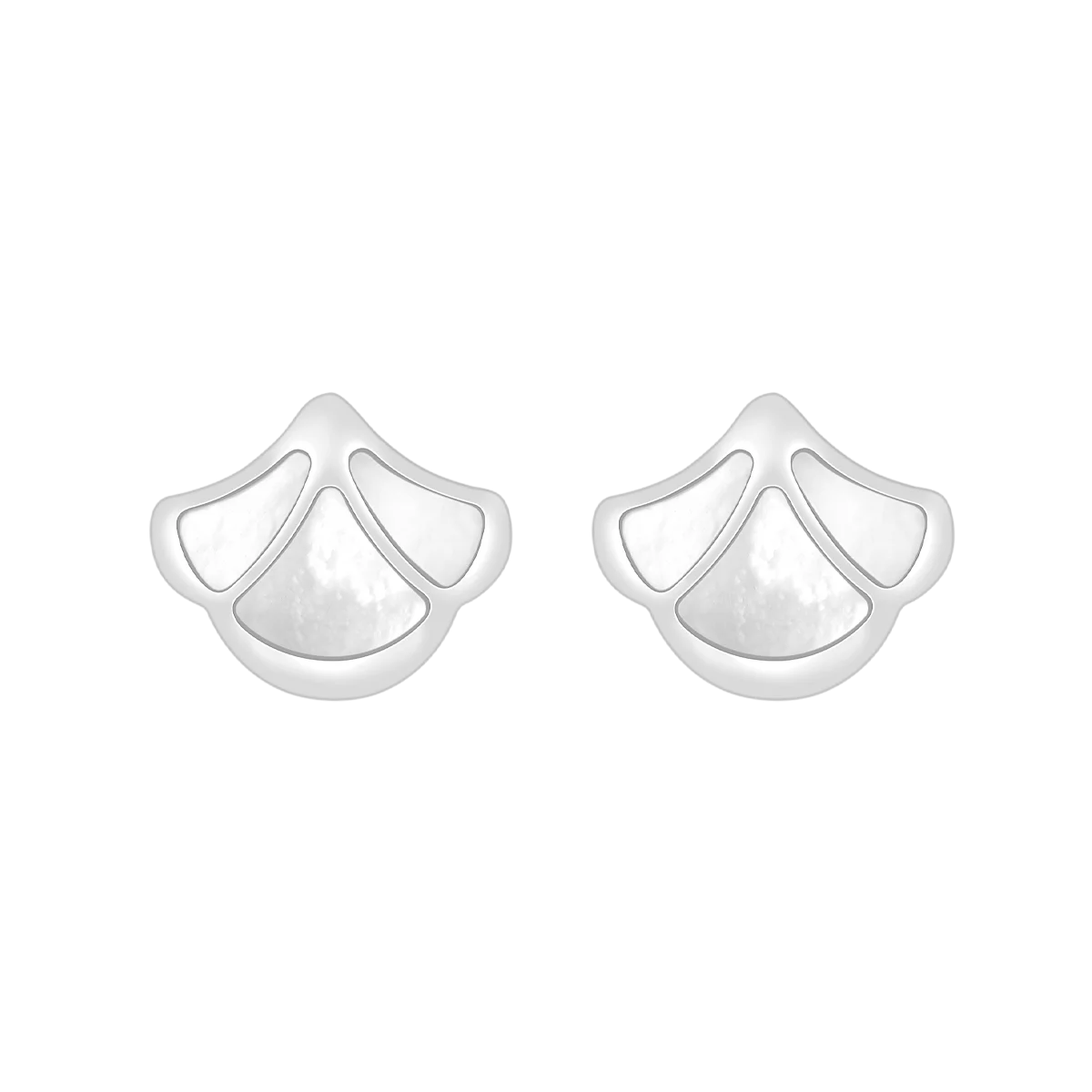 توليب /  أقراط اللؤلؤ باللون الفضي