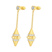 تراث / أقراط باللون الذهبي