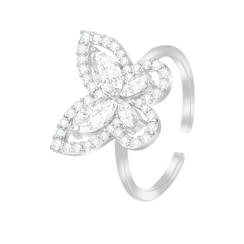 بترفلاي / خاتم باللون الفضي