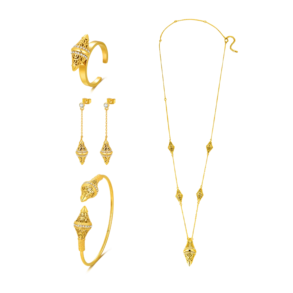 لانترن / طقم باللون الذهبي