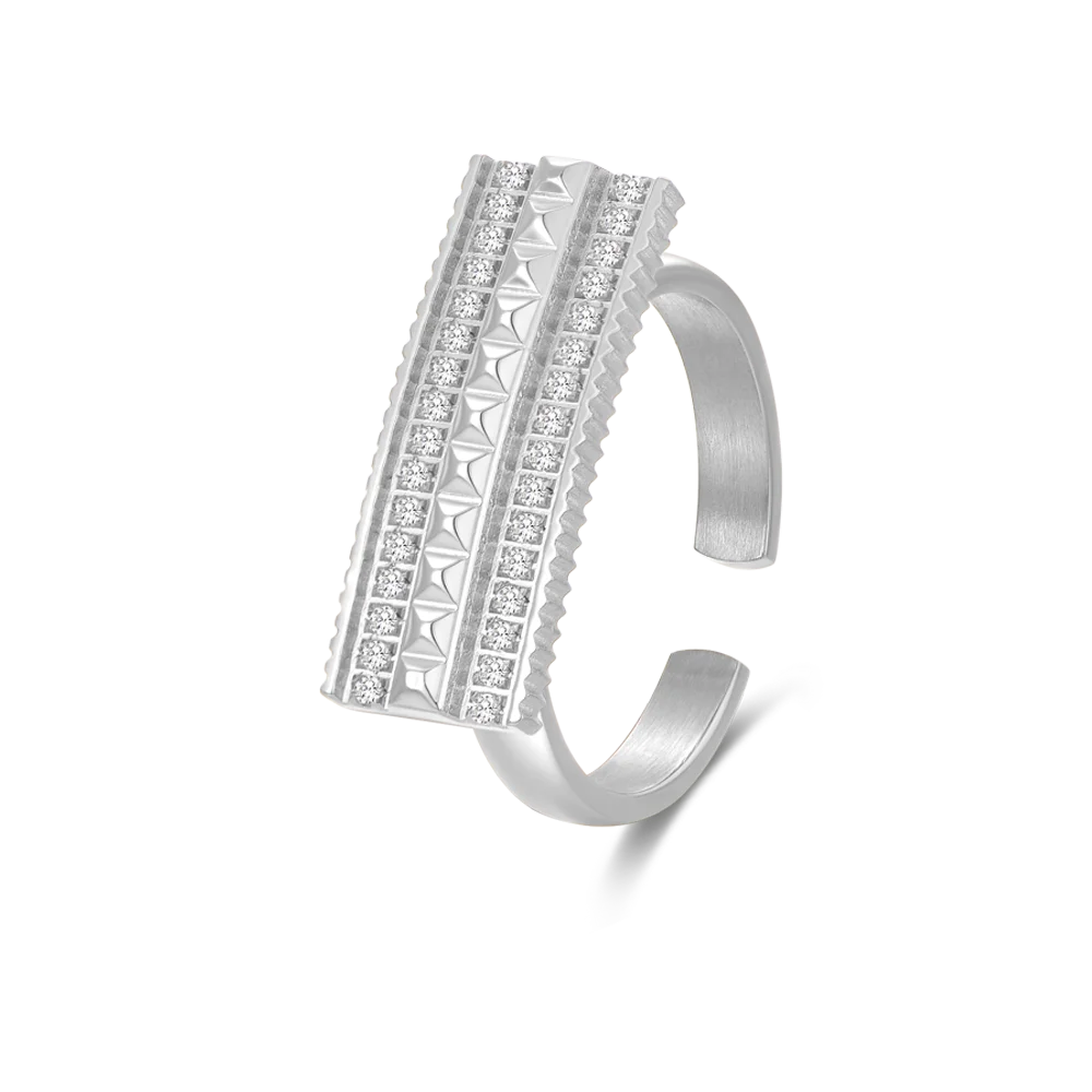 شمس / خاتم باللون الفضي