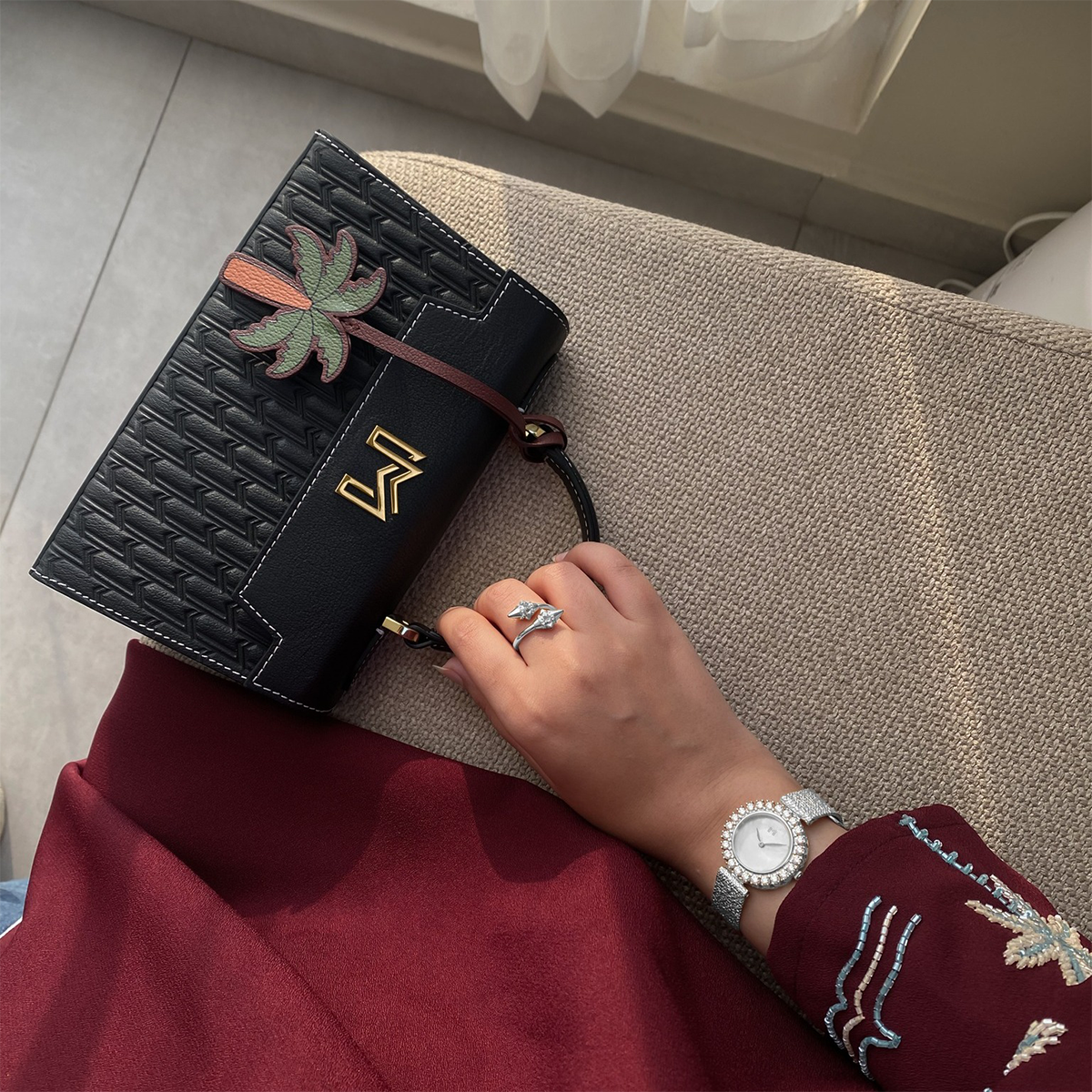 شنطة اليد حصة / أسود