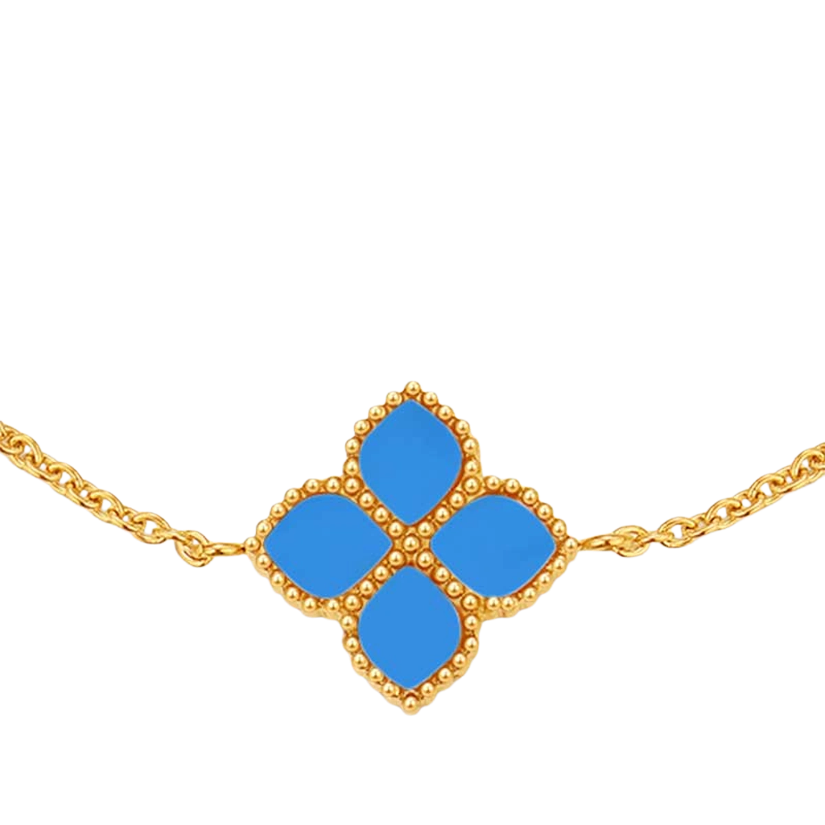 جوري / إسورة العقيق التركوازي باللون الذهبي