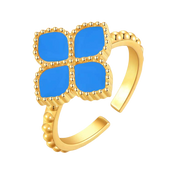 جوري / خاتم العقيق التركوازي باللون الذهبي