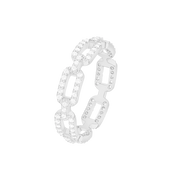 لينكس/ خاتم باللون الفضي بتصميم متعدد