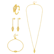 طقم لانترن  بتصميم بسيط / اللون الذهبي