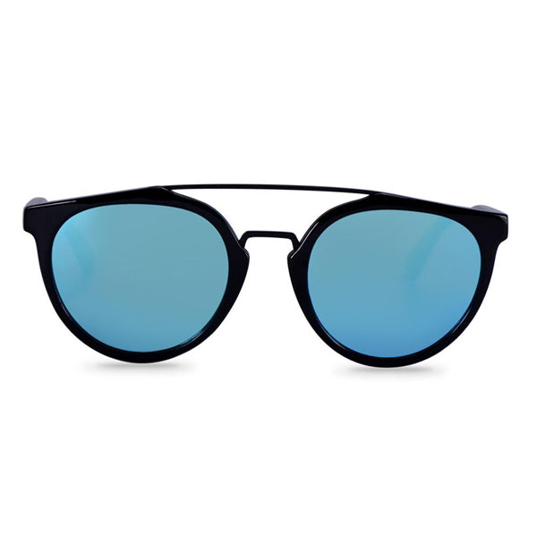 ريترو - أسود / زجاج أزرق