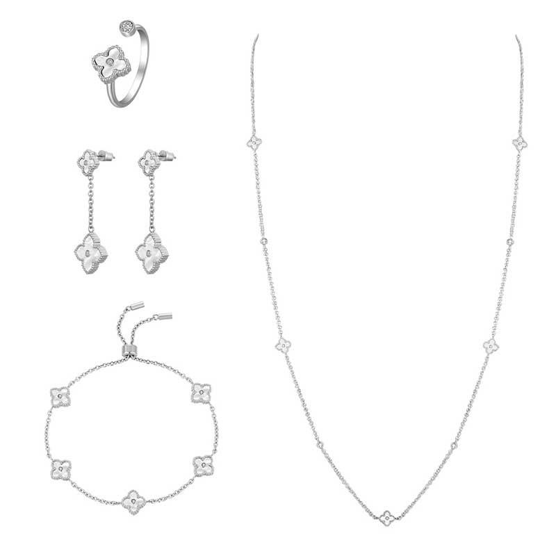 بوكس الورود / ساعة علياء ومجموعة ميني جوري الفضية